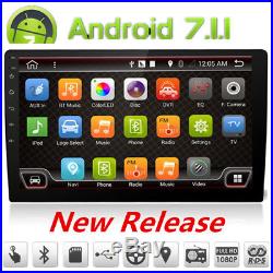 10.1 1080P 1 Din Car Dash Stereo Player GPS Radio Bluetooth Wifi TV Andriod 7.1
