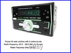 12V 2Din 7 Color Car Radio Stereo USB SD FM Bluetooth Audio Head Unit MP3 Player