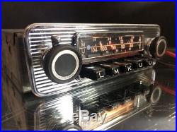 12V+/- BLAUPUNKT FRANKFURT Vintage Chrome Classic Car FM RADIO MP3 MINT WARRANTY