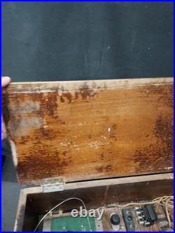 1920s Wooden Tube Radio Receiver Regenerative For Parts Or Restoration