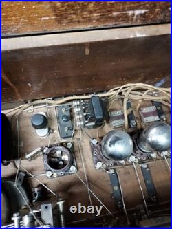 1920s Wooden Tube Radio Receiver Regenerative For Parts Or Restoration