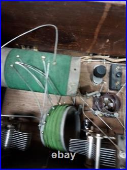 1920s Wooden Tube Radio Receiver Regenerative For Parts Or Restoration