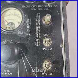1933 Radio City Products Co. Dependable Tube Tester Model 303A Parts Only NY USA
