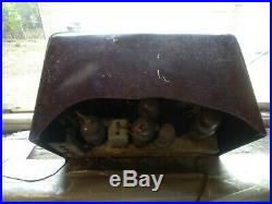 1939 Vintage Emerson Model CY269 Brown Bakelite Tabletop Tube Radio FOR PARTS