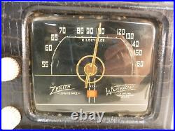 1940's Zenith 6G601ML WaveMagnet AM Tube Radio Sailboat Snakeskin PARTS/REPAIR