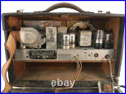 1940's Zenith 6G601ML WaveMagnet AM Tube Radio Sailboat Snakeskin PARTS/REPAIR