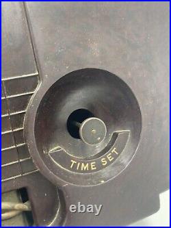 1950s Vintage Zenith K622 Bakelite Tube Table Clock Am Radio Parts Restoration