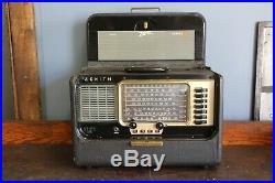 1950s Zenith Trans Oceanic Wave Magnet Tube Radio Vintage As Is Parts repair