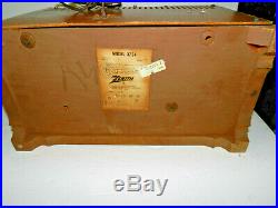 1959 Zenith AM/FM Long Distance Tube Radio Model X334 Vintage Antique Parts