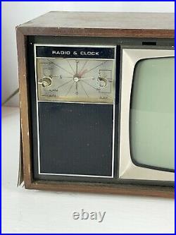 1960s Sears And Roebucks radio clock television for parts Not Working Vintage