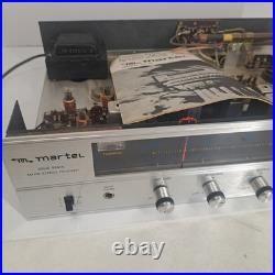 1969 Martel AM-FM Stereo Receiver Model 40-W VINTAGE parts/repair withmanual RARE