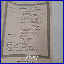 1969 Martel AM-FM Stereo Receiver Model 40-W VINTAGE parts/repair withmanual RARE