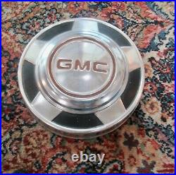 1973-1987 GMC Pick Up Truck Dog Dish 4 Vintage 10 1/4 Hubcaps SUPER NICE