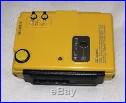1987 Vintage Sony Walkman Solar with (2) Battery Packs WM-F107 For Parts or Repair