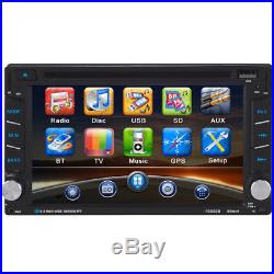 2-DIN Car In Dash GPS FM Radio Receiver Bluetooth DVD CD Player 6.2Touch Screen
