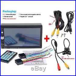 2 Din 7 Touch Screen In Dash Car Stereo Bluetooth FM Radio Video MP5 MP3 Player