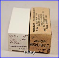 2 Vintage Raytheon 6SN7WGT Audio tubes test & look NEW Military Spec JAN CRP
