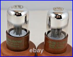 2 Vintage Sylvania 6SN7WGT Audio tubes test & look NEW Chrome top Military Spec