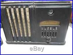 2 Vintage Wards Airline Tombstone Tube Radio Parts or Repair Heavy Mechanisms
