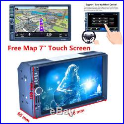 2Din 7 Car GPS Navigation Free Map Bluetooth Stereo FM Radio MP5 Player Android