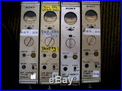 4 PARTS Vintage Sony WRR-37 UHF diversity tuner wireless mic receivers 900mhz