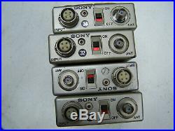 4pcs PARTS Vintage Sony WRT-27A 33 UHF Synthesized Wireless mic Transmitters