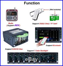 6.2 HD 2 DIN Dash Car CD/DVD Player Radio Stereo Bluetooth+GPS Navi+8G Map Card