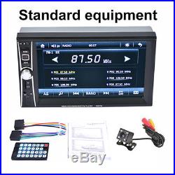 6.6 Double 2DIN Car MP5 MP3 Player Bluetooth Touch USB FM Stereo Radio + Camera