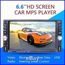 6.6 HD Touch Screen 2DIN Car SUV MP5 Media Player Bluetooth Radio Stereo Player