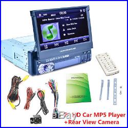 7 1DIN HD Touch Screen Car MP3 MP5 Player Bluetooth FM Radio + Rear View Camera