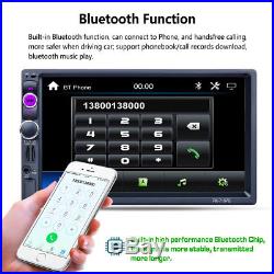 7 2DIN Bluetooth Car Dash MP5 Player WCE GPS Navigation Audio Radio Stereo +Map
