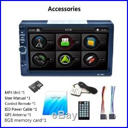 7 2Din Car AM/RDS GPS Bluetooth Radio Stereo MP5 Player Support SD Card U Disk