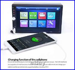 7 Double 2DIN HD Car MP5 MP3 Player Bluetooth Touch Screen Stereo Radio +Camera