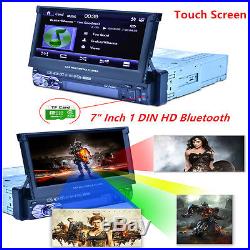 7 HD 1DIN Touch Screen In-dash Car SUV Bluetooth MP3 MP5 Player Rearview Radio
