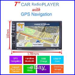 7 HD 2Din In-Dash Car GPS Navigation FM Bluetooth Radio Audio Stereo MP5 Player