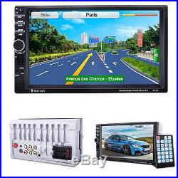 7''HD Bluetooth Touch Screen Car Stereo Radio 2DIN FM/MP5/USB/AUX GPS Navigation