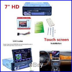 7 HD Touch Screen 1 DIN Car Bluetooth MP3 MP5 Player Rearview Radio FM AUX Kit