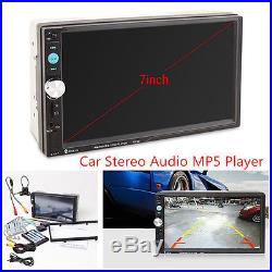 7023D 2Din 7Bluetooth HD Stereo Audio MP5 Car Radio PlayerRear View Camera Kit