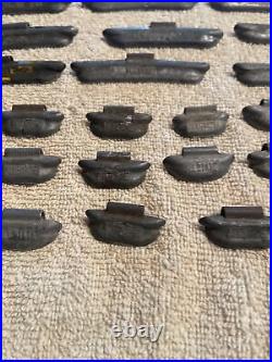 75 Lot Of 1960's Vintage WINGED Lead Wheel Weights GOODRICH-ALLSTATE-FIRESTONE