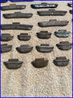 75 Lot Of 1960's Vintage WINGED Lead Wheel Weights GOODRICH-ALLSTATE-FIRESTONE