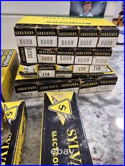 91 Vintage Sylvania Tubes Radio Tubes Untested Open Boxes