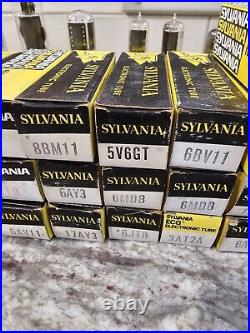 91 Vintage Sylvania Tubes Radio Tubes Untested Open Boxes