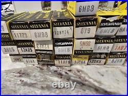 91 Vintage Sylvania Tubes Radio Tubes Untested Open Boxes