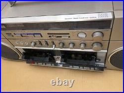 AIWA CA-W1 Dual Cassette Radio Component Vintage Silver For Parts or Repair JP