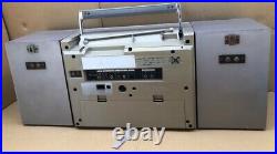 AIWA CA-W1 Dual Cassette Radio Component Vintage Silver For Parts or Repair JP