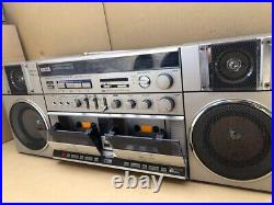 AIWA CA-W1 Dual Cassette Radio Component Vintage Silver For Parts or Repair JP