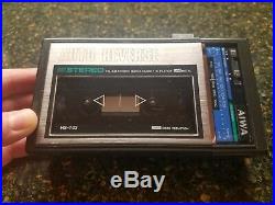 AIWA HS-T02 Cassette Player Walkman Portable Radio Vintage For parts or repair