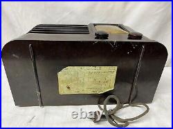 ANTIQUE Vintage RARE BELMONT MODEL 4BA1 TUBE RADIO FOR PARTS OR REPAIR