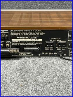 Akai AA-R31 Vintage? AM/FM Stereo Receiver Amplifier in Brown For Parts