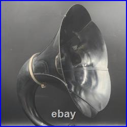 Antique 1920's Burns Horn Radio Speaker Black Pyralin Bell Untested Parts/Repair